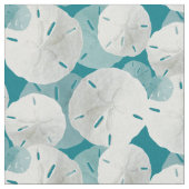 Sand Dollars Muster Blau Stoff (Nahaufnahme)
