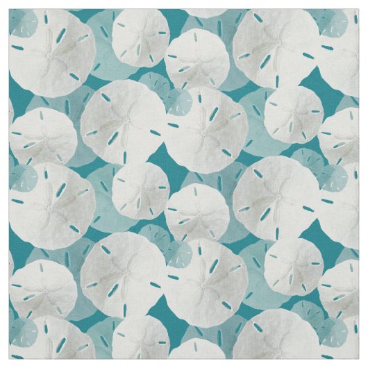 Sand Dollars Muster Blau Stoff (Muster)