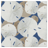 Sand Dollars Muster Tan Navy Blue Stoff (Nahaufnahme)