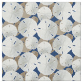 Sand Dollars Muster Tan Navy Blue Stoff (Muster)