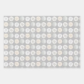 Sand Dollars Schwarz und Grau Muster Geschenkpapier Set (Vorderseite 2)