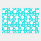Sand Dollars Sea Coral tropische Farben Geschenkpapier Set (Vorderseite 3)