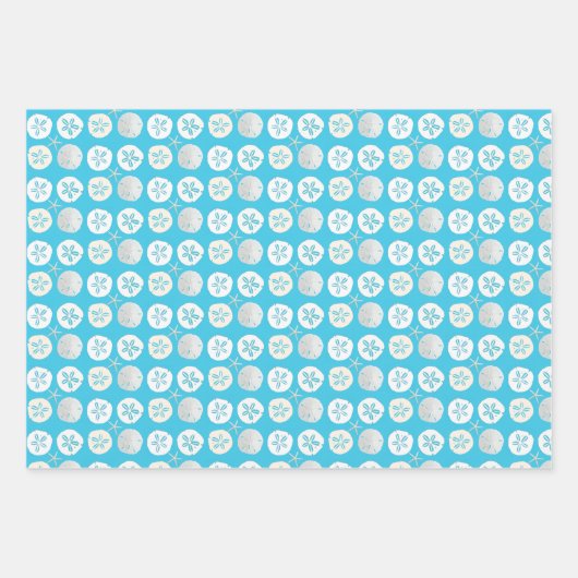 Sand Dollars Shades of Blue Geschenkpapier Set (Vorderseite 3)