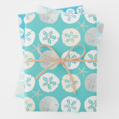 Sand Dollars Shades of Blue Geschenkpapier Set (Beispiel)