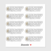 Sand Dollars Shaped Rücksendeadresse Stickers Aufkleber (Blatt)