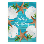 Sand Dollars Starfish Beach Weihnachtskarten (Vorne)