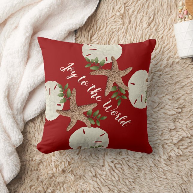 Sand Dollars Starfish Christmas Joy Throw Kissen (Decke)