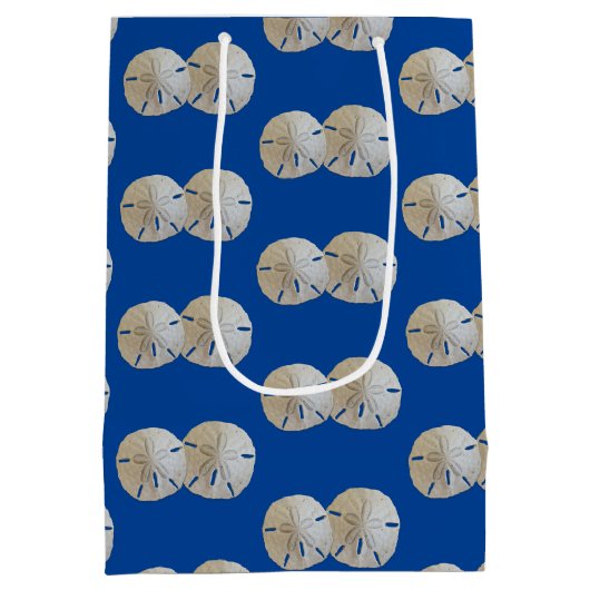 Sand Dollars Starfish Hochzeitszettel Mittlere Geschenktüte (Rückseite)