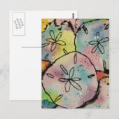 Sand Dollars Wasserfarben und Tinte Art Postkarte (Vorne/Hinten)