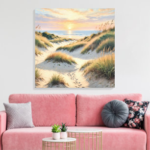 Sand Dune Footprints Leinwanddruck