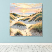 Sand Dune Footprints Leinwanddruck (Insitu (Holzboden))