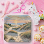 Sand Dune Footprints Pappteller (Party)