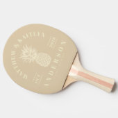 Sand Dune Tropical Pineapple Wedding Crest Tischtennis Schläger (Seitenansicht)