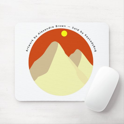 Sand Dunes Amongst Orange Sky Mousepad (Mit Mouse)