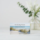 Sand Dunes and Beach Wedding Website Beipackkarte Begleitkarte (Stehend Vorderseite)