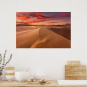 Sand Dunes in the Desert at Sunset Poster (Küche)