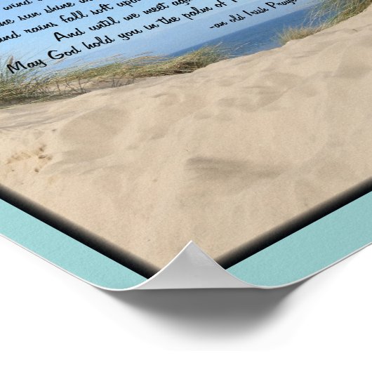 Sand Dunes Irish Prayer Poster (Ecke)