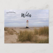Sand Dunes und Talacre Lighthouse Wales Postkarte (Vorderseite)