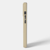 Sand einfarbig Kaffee Braun Initialen Case-Mate iPhone Hülle (Rückseite / Links)
