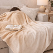 Sand Elfenbein Fade Fleece-Decke Fleecedecke