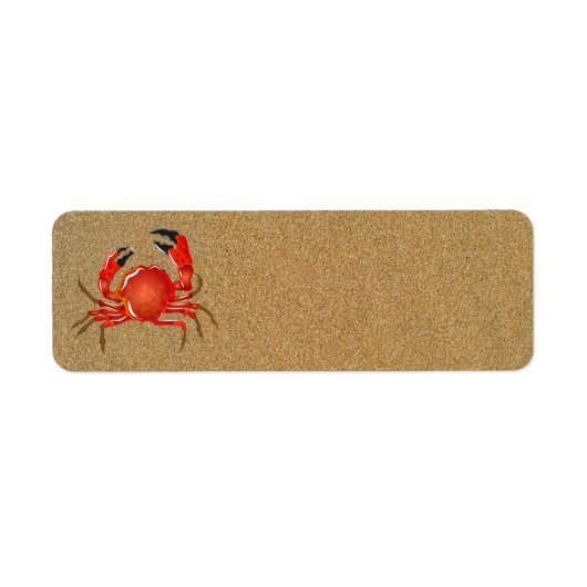 Sand Fiddler Crab Address Labels (Vorne)