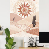 Sand flüstern: Ein Mandala Sunrise Poster (Heimbüro)