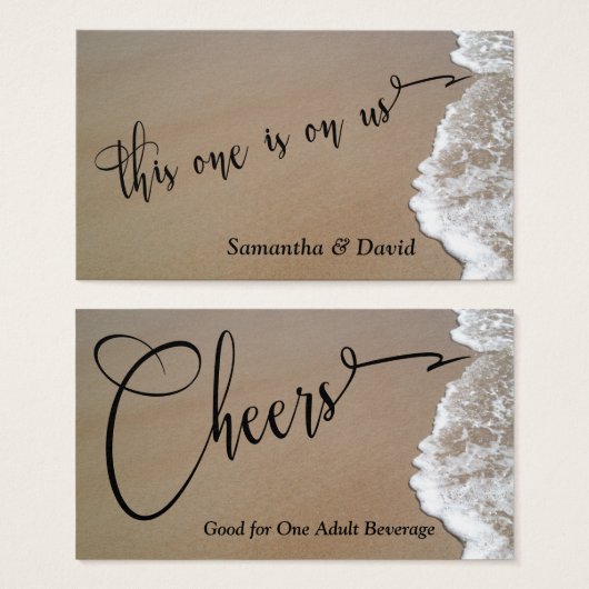 Sand & Foam Beach Foto Event Bar Drinks (Vorne & Hinten)