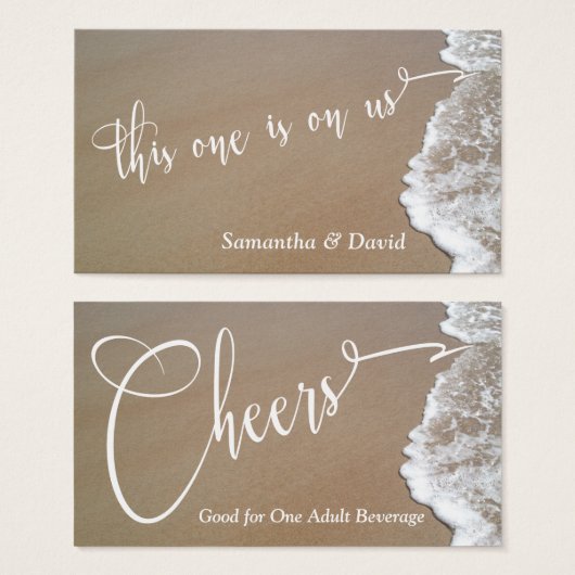 Sand & Foam Beach Foto Event Bar Drinks Tickets 2 (Vorne & Hinten)