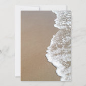 Sand & Foam Beach Foto & Typografie Wedding 2b Einladung (Rückseite)