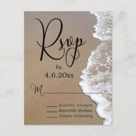 Sand & Foam Beach Foto & Typografy Wedding RSVP