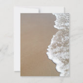 Sand & Foam Beach Foto & Typografy Wedding RSVP Karte (Rückseite)