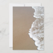 Sand & Foam Beach Foto Wir Got Verheiratet in Whit Einladung (Rückseite)