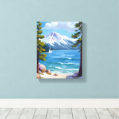 Sand Harbor Beach Lake Tahoe Malerei Leinwanddruck (Insitu (Holzboden))