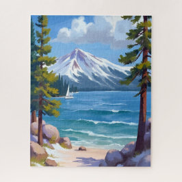 Sand Harbor Beach Lake Tahoe Painting Puzzle
