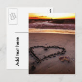 Sand Heart Postkarte (Vorne/Hinten)