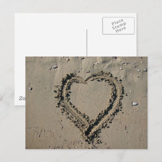 Sand Heart Postkarte (Vorne/Hinten)