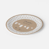 Sand Hearts Boho Gender Neutral Baby Dusche Pappteller (Schrägansicht)