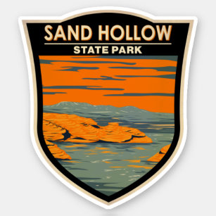 Sand Hollow Staat Park Utah Vintag Aufkleber