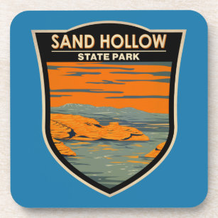 Sand Hollow Staat Park Utah Vintag Getränkeuntersetzer