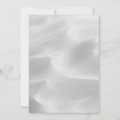 Sand in Muscheln Einfache Hochzeitsfeier Einladung (Rückseite)