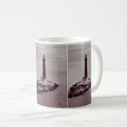 Sand-Insel-Leuchtturm Kaffeetasse (VorderseiteRechts)