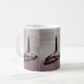 Sand-Insel-Leuchtturm Kaffeetasse (Vorderseite Links)
