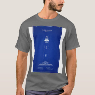 Sand Island Lighthouse Alabama AD Thirt T-Shirt