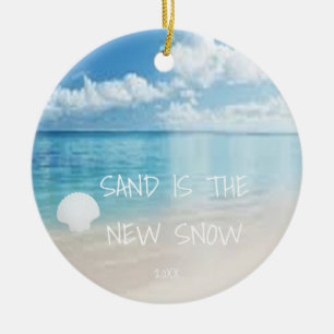 Sand ist das neue Weihnachtsschmuck am Snow Beach
