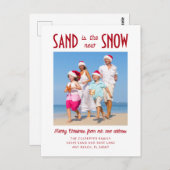 Sand ist die Ankündigung über das neue Schneemobil Postkarte (Vorne/Hinten)