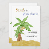 Sand ist die neue Weihnachtskarte Einladung (Vorne/Hinten)