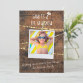 Sand ist die New Snow Florida Holiday Foto Card (Stehend Vorderseite)