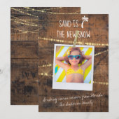 Sand ist die New Snow Florida Holiday Foto Card (Vorne/Hinten)