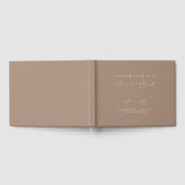 Sand & Ivory Elegante Minimal Wedding Gästebuch (Voll)