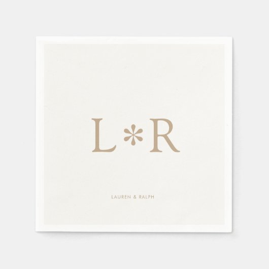 Sand & Ivory | Stilvoll modern Serviette (Vorderseite)